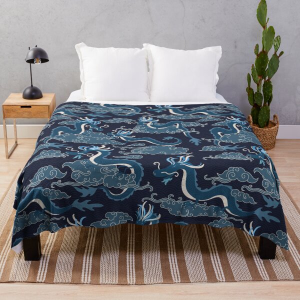Item preview, Chinese dragons in the sky - navy designed and sold by space-kitten.