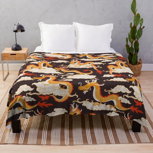 Item preview, Chinese dragons in the sky - grey and red designed and sold by space-kitten.