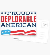 Proud Deplorable American (Trump 2016) Postcards