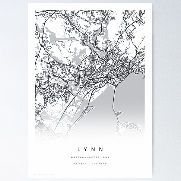 Item preview, Lynn, Massachusetts, USA Map Poster designed and sold by TheZenSprout.