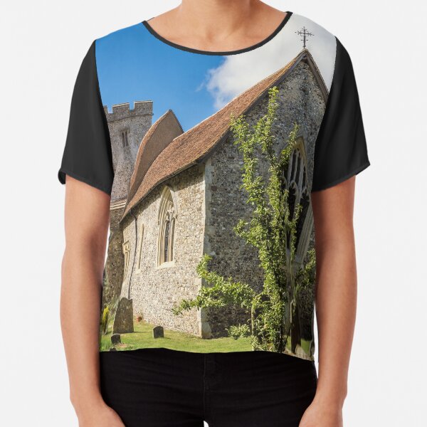 The parish church of Saint Cosmas and Saint Damian Chiffon Top