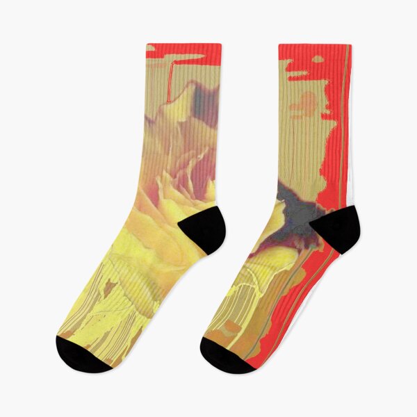 Item preview, YELLOW ROSE OF TEXAS IN RED MODERN ART STYLE designed and sold by sharlesart.