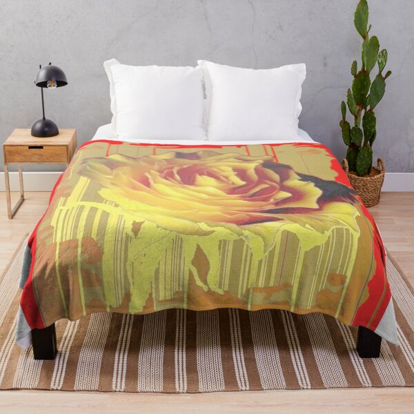Item preview, YELLOW ROSE OF TEXAS IN RED MODERN ART STYLE designed and sold by sharlesart.