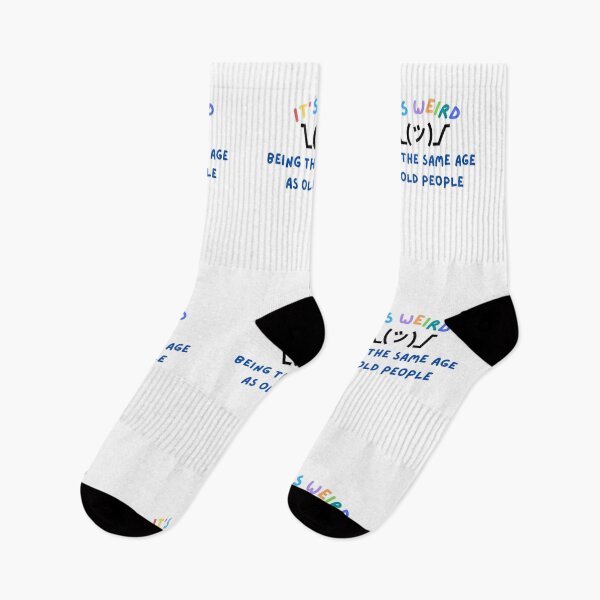 Item preview, Its weird being the same age as old people rainbow font - Funny, witty, birthday gifts designed and sold by Teetee94.