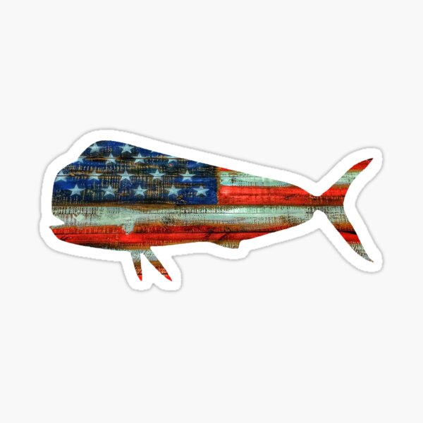 Vista previa del artículo con la obra «Mahi Mahi Estados Unidos Merica Dolphin», diseñado y vendido por Michael Garber.