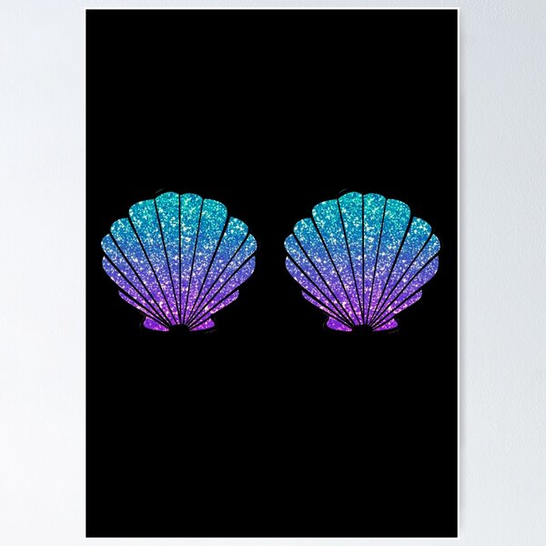 Mermaid clam shell bra | Poster