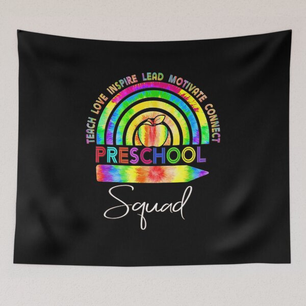 Item preview, PreSchool Teacher Squad Tie Dye Rainbow designed and sold by kossbus91.