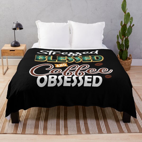 Item preview, Stressed Blessed And Coffee Obsessed Funny Coffee Lover designed and sold by ZiesMerch.