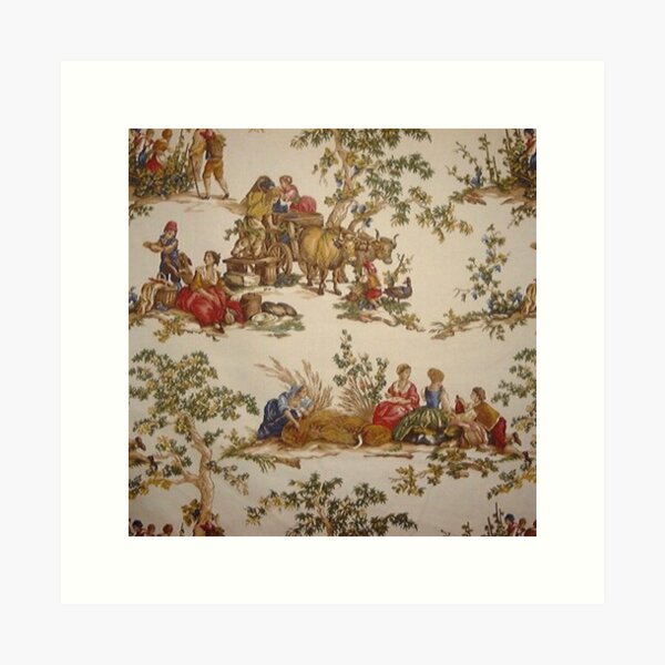 Item preview, French Country Toile Print MoJo Throw designed and sold by RiseAlex.