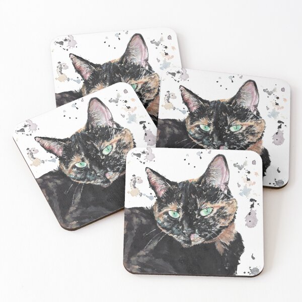 Item preview, Watercolour Torti Cat  designed and sold by SaltySerenity.