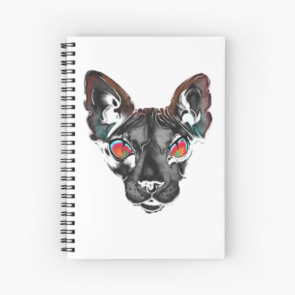 Dj Cat Spiral Notebook by Jayden Bromham - Pixels