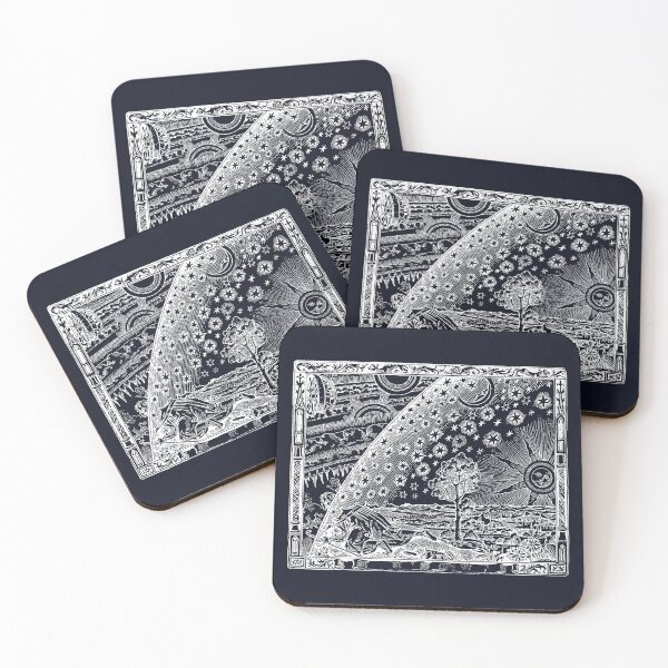 Item preview, Flammarion universe heavens stars earth woodcut 1888 (white) designed and sold by SolidEarthArt.