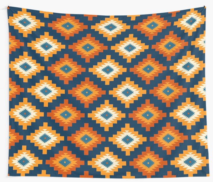 "Southwest Diamond" Wall Tapestries by breanabittick Redbubble