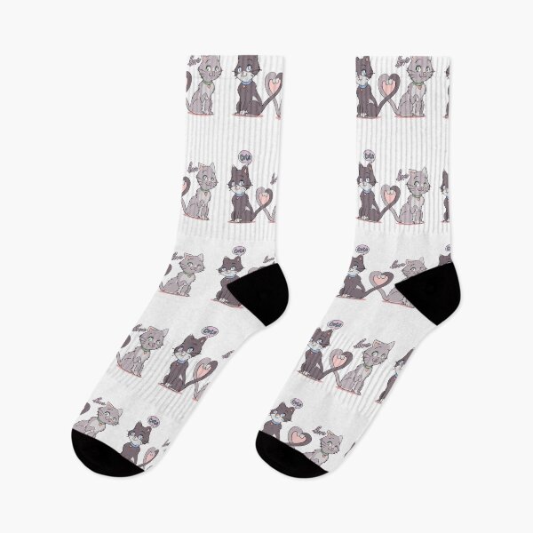 Item preview, lover cute cat couple art stickers ,cats lover ,kitty cats gifts designed and sold by Havic  Tees.