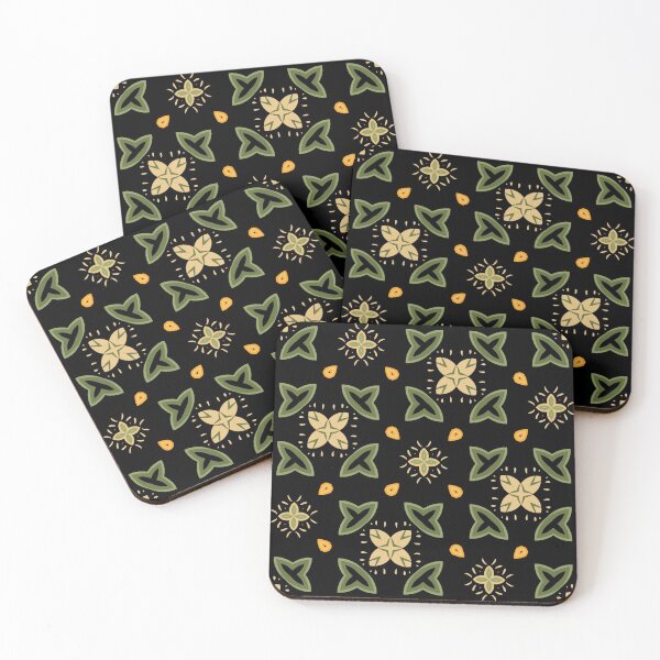 Item preview, Detailed Intricate Orange, Black and Green Geometric Repeating Pattern designed and sold by cozycaroline.