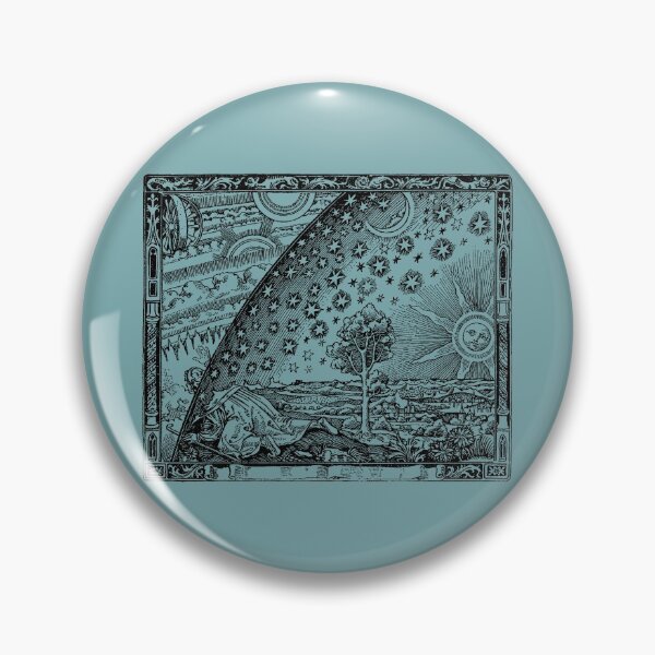 Item preview, Flammarion universe heavens stars earth woodcut 1888 (black) designed and sold by SolidEarthArt.