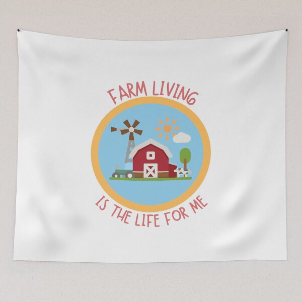 Item preview, Farm Living is the Life For Me Circular Farm - Cute, Farmer Living designed and sold by Teetee94.