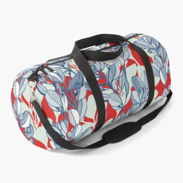 Item preview, Leaf and Berry Sketch Pattern in Red and Blue designed and sold by micklyn.