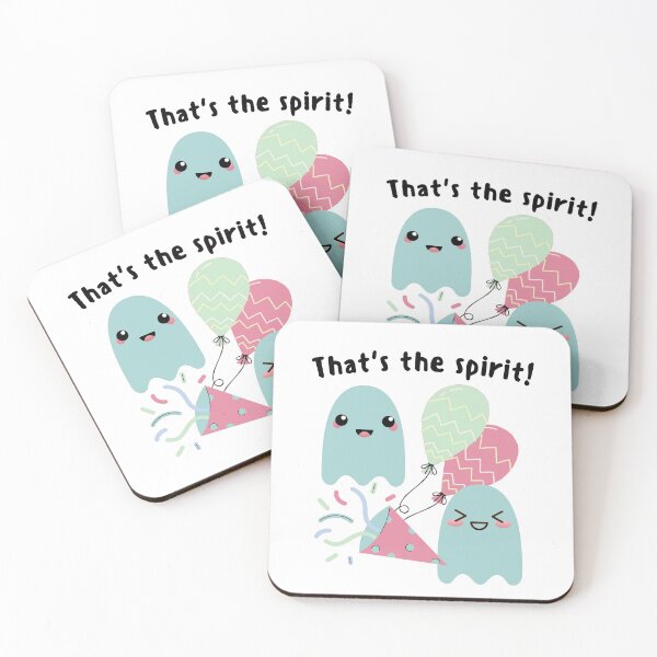 Item preview, That's The Spirit! Motivational Ghosts Partying Pastel For Halloween designed and sold by Wholesome-Art.