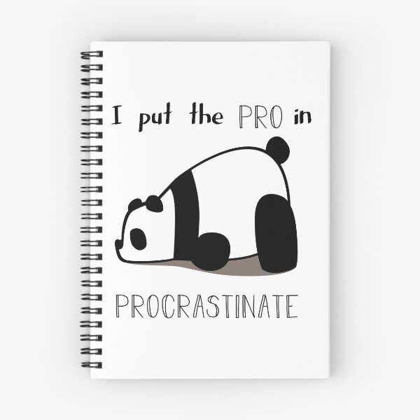 Item preview, I Put the Pro in Procrastinate Panda - Funny Lazy Panda design designed and sold by ArtbyPau.