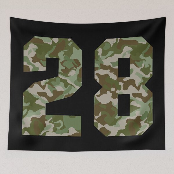 Item preview, Army Camouflage Number Twenty-Eight Soldiers Lucky Number 28 designed and sold by Urosek.