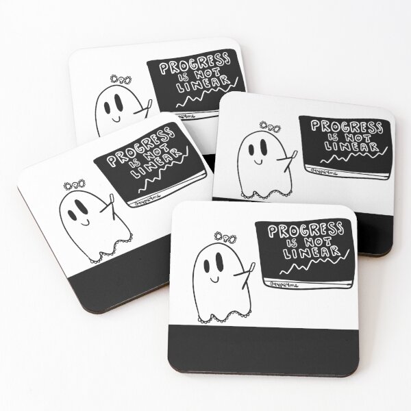 Item preview, Progress is not linear ghost illustration  designed and sold by Ashley Kincaid.
