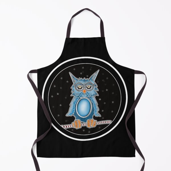 Item preview, ... a blue owl with glasses ... designed and sold by AtelierFafard.