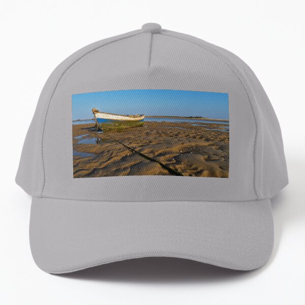 Old Fishing Boat and Low Tide Baseball Cap