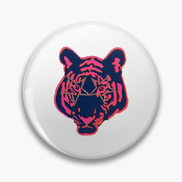 Item preview, Star Eye Tiger - navy and pink designed and sold by Julia Santos.