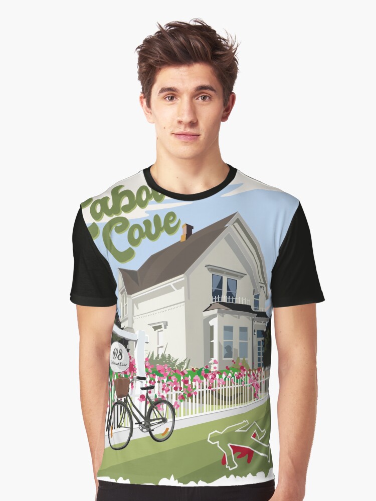 Imagen 1 de 5, Camiseta gráfica con la obra Cabot Cove, la casa de Jessica, diseñada y vendida por rampad1.