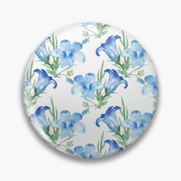 Item preview, Blue Bell Campanula flower watercolor  designed and sold by DesignForGifts.