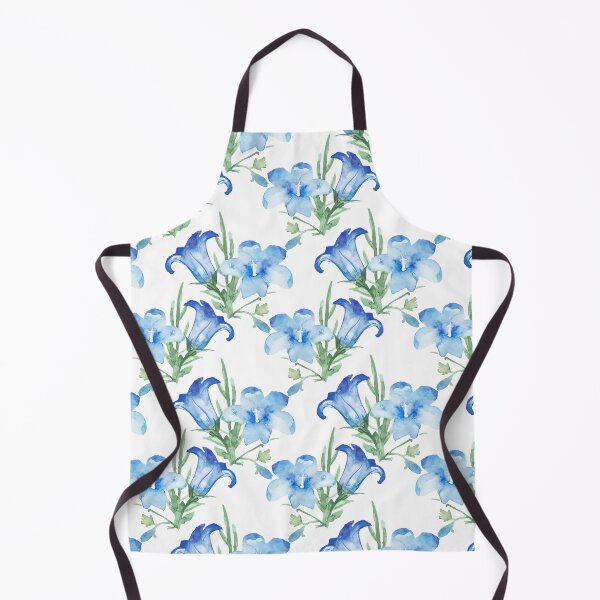 Item preview, Blue Bell Campanula flower watercolor designed and sold by DesignForGifts.