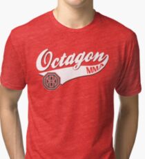 Camiseta de tejido mixto Logo octágono de béisbol