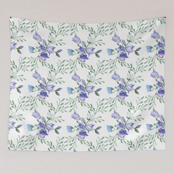 Item preview,  Blue Bell Campanula flower watercolor  designed and sold by DesignForGifts.