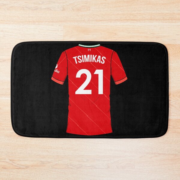 Item preview, Kostas Tsimikas 21 Liverpool Home Shirt Jersey Squad 2021 - 2022 designed and sold by Football Sticker.
