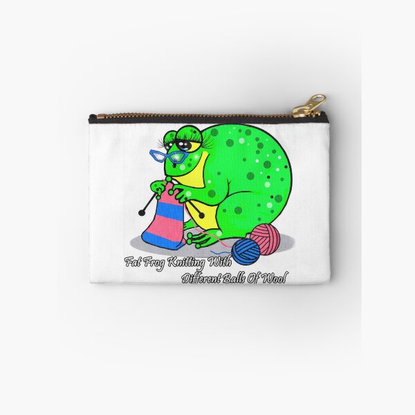 Item preview, Fat Frog Knitting With Different Balls Of Wool  designed and sold by Shirley cute art .