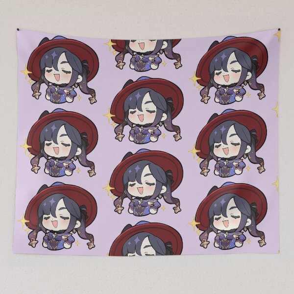 Item preview, Genshin Impact Mona Chibi #1 designed and sold by thePeachPit.