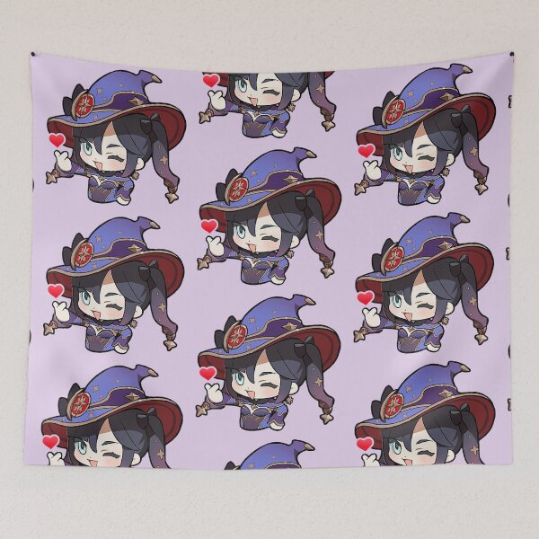 Item preview, Genshin Impact Mona Chibi #2 designed and sold by thePeachPit.