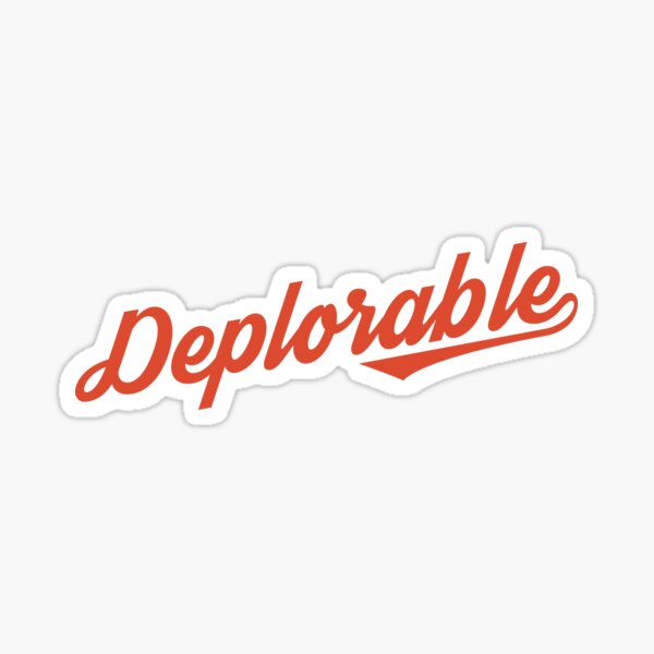 Deplorable Script Sticker