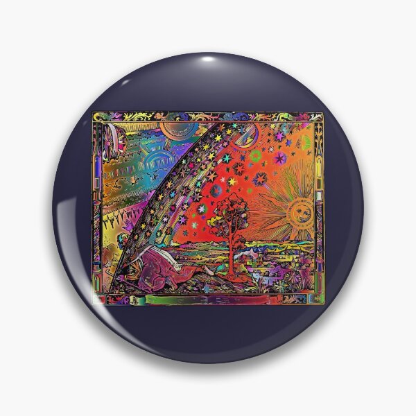 Item preview, Flammarion universe heavens stars earth woodcut 1888 (neon) designed and sold by SolidEarthArt.