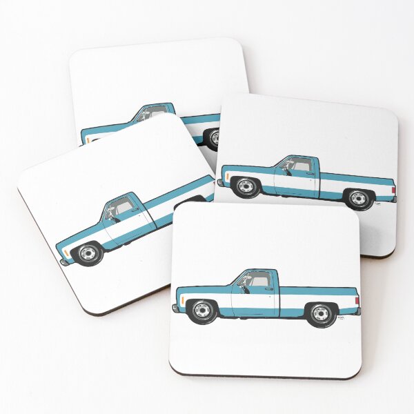 Item preview, 70s Light Blue & White Side C Truck designed and sold by CoolRide.