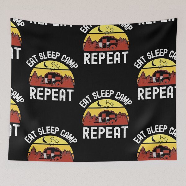 Item preview, Eat Sleep Camp Repeat designed and sold by SportyDogShop.