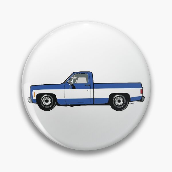 Artikelvorschau, 70er blau-weißer Side C Truck entworfen und verkauft von CoolRide.