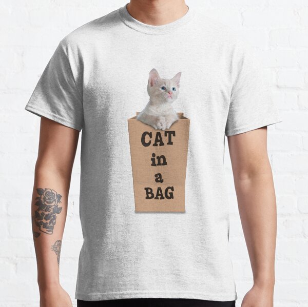 Humorous, Funny Cat in a bag Classic T-Shirt