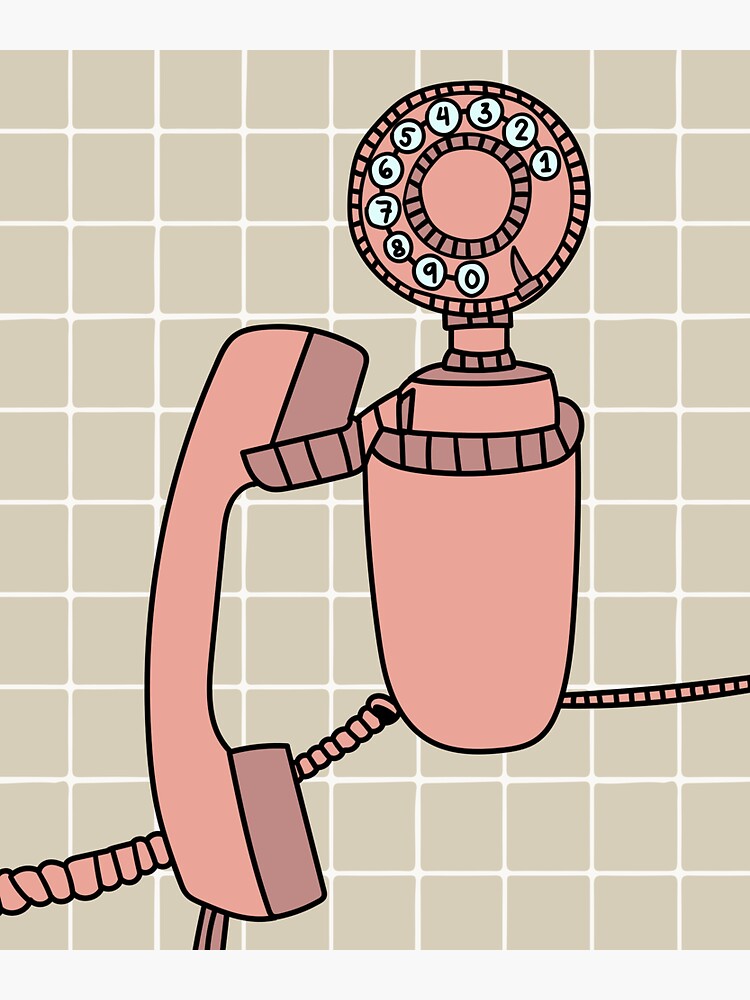 "Old Antique Retro Phones" Sticker for Sale by flofin Redbubble