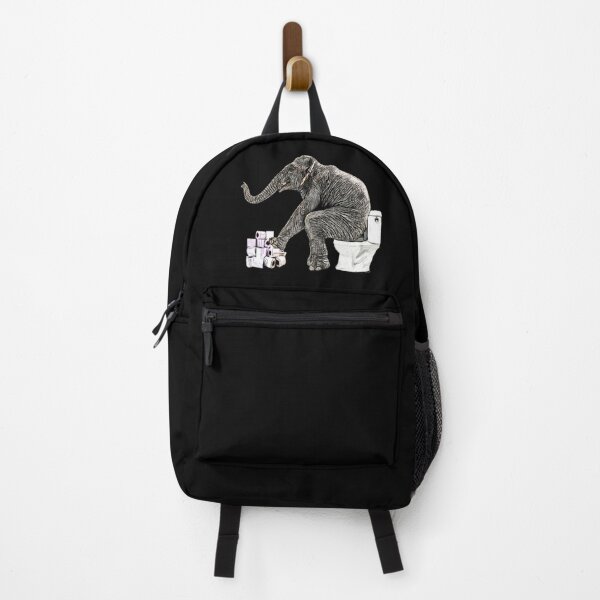 Item preview, Elephant at the toilet, funny,  designed and sold by Collagedream.