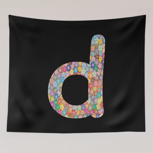 Item preview, Letter d Lower Case Alphabet d Colorful Flowers Gift designed and sold by Shariss.