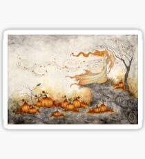 Whispers in the Pumpkin Patch Sticker