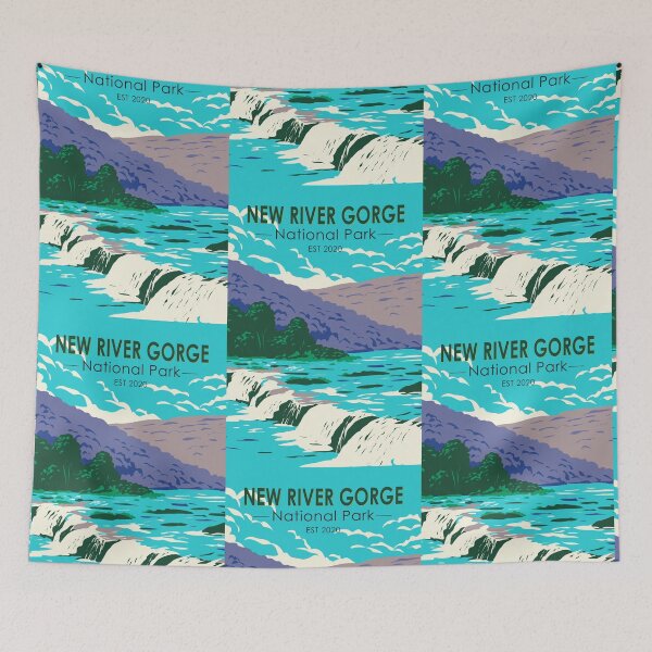 Item preview, New River Gorge National Park West Virginia Vintage designed and sold by KrisSidDesigns.