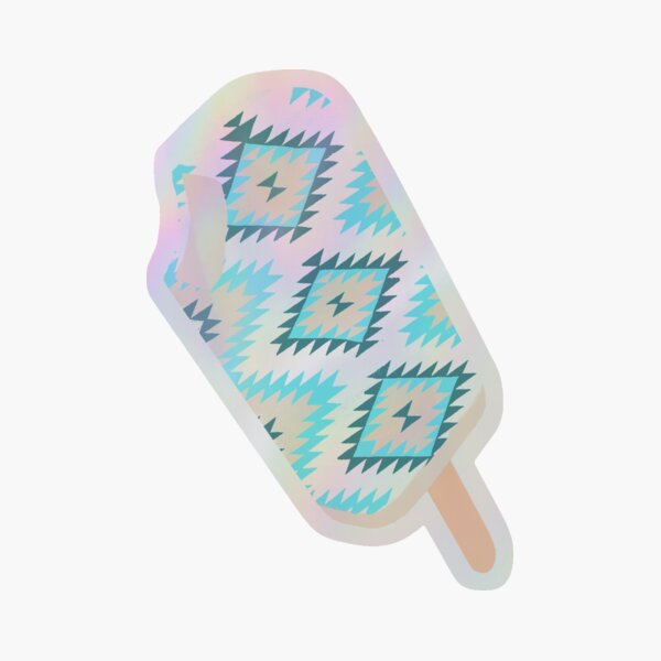 Desert Dessert Southwestern Popsicle  Holographic Sticker